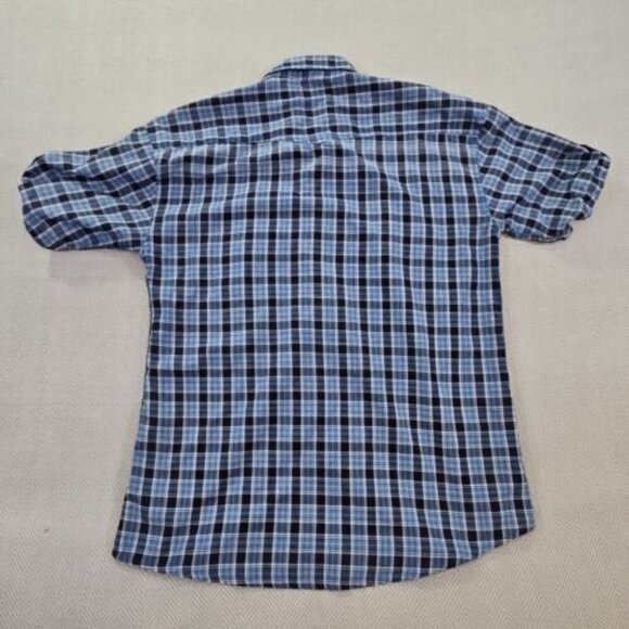 Eklectik Western 2XL Western Embroidered Pocket Pearl Snap Shirt Blue Flip Cuff - Picture 11 of 14